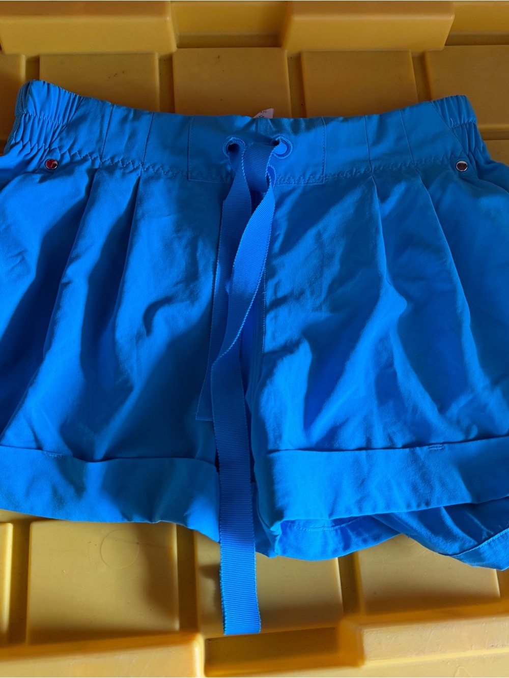 lululemon athletica Electric Blue Drawstring Athletic Shorts
